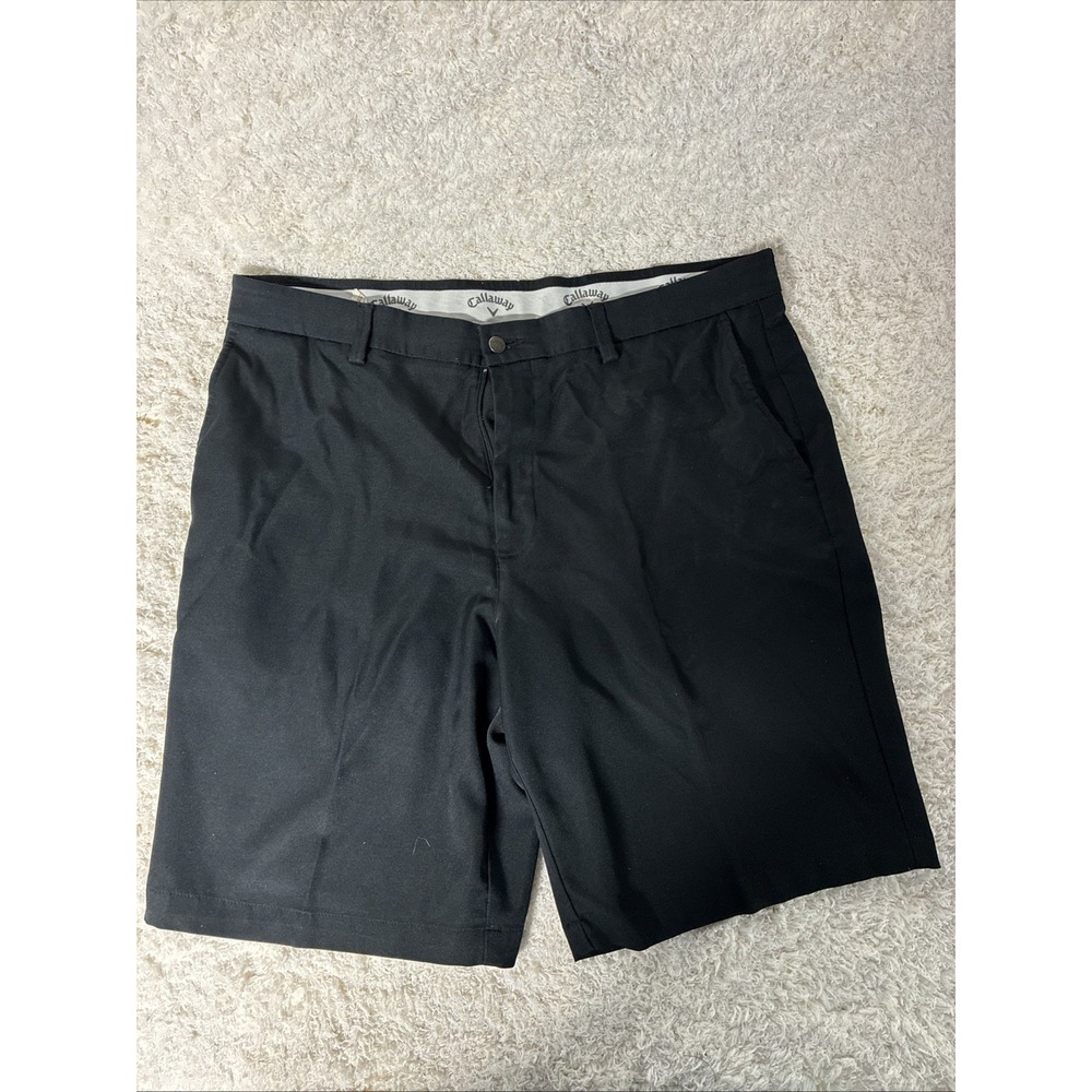 Callaway Men's Golf Shorts Size 36 Flat Front Stretch Performance Casual Black